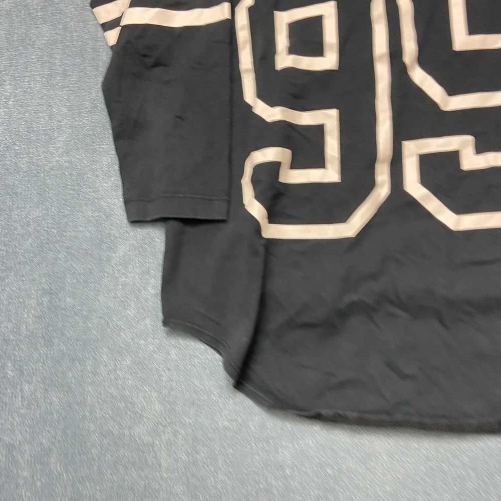Nike Shirt Womens M Black Cotton Just Do It #95 Spell Out 3/4 Sleeve Pullover